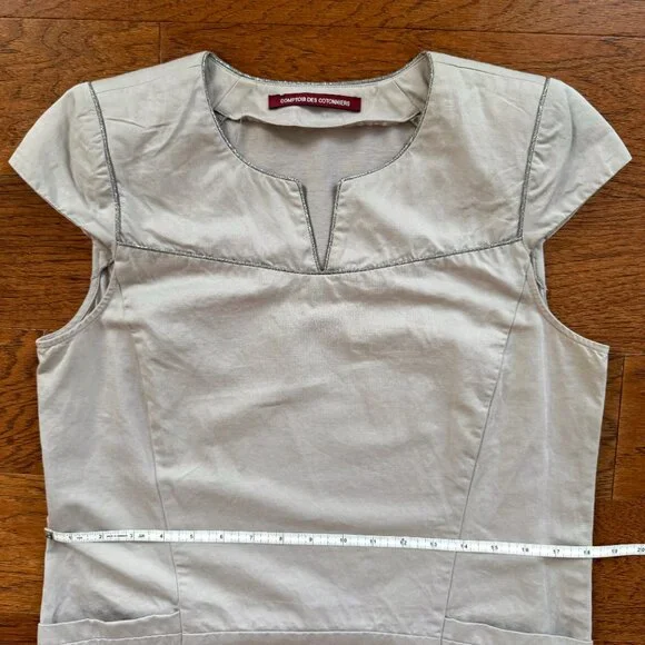Comptoir des Contonniers | Gray shift dress with pockets in Size 8 - Picture 4 of 6